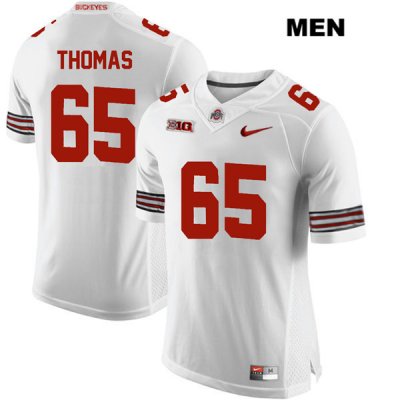 Men's NCAA Ohio State Buckeyes Phillip Thomas #65 College Stitched Authentic Nike White Football Jersey MZ20E71FE